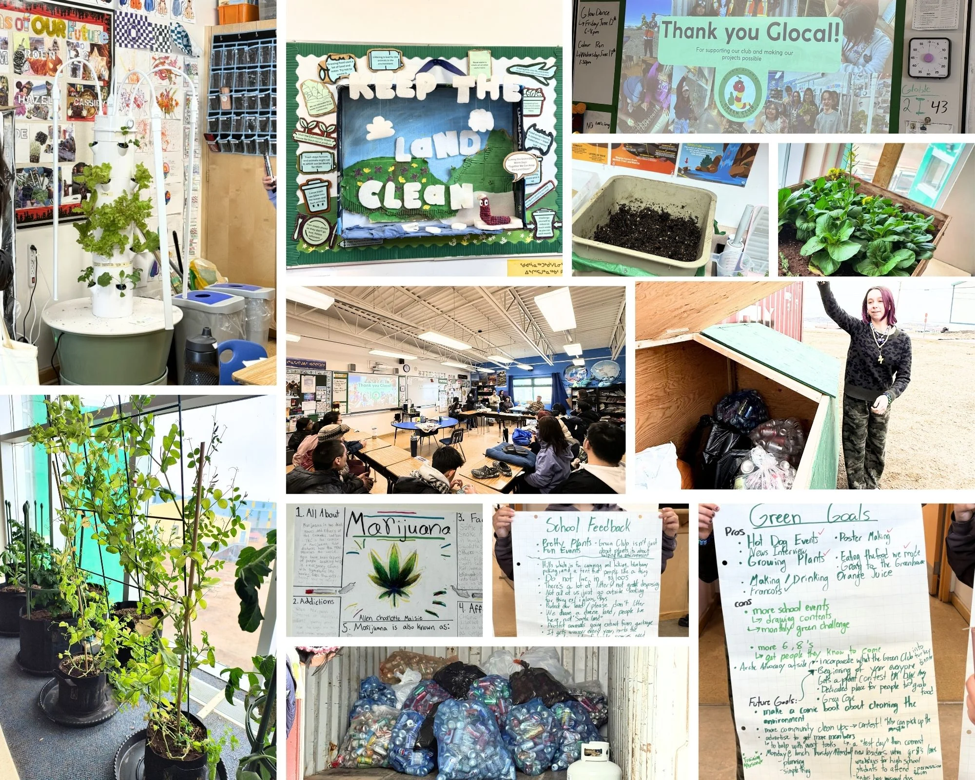 School Green Club growing and recycling activities