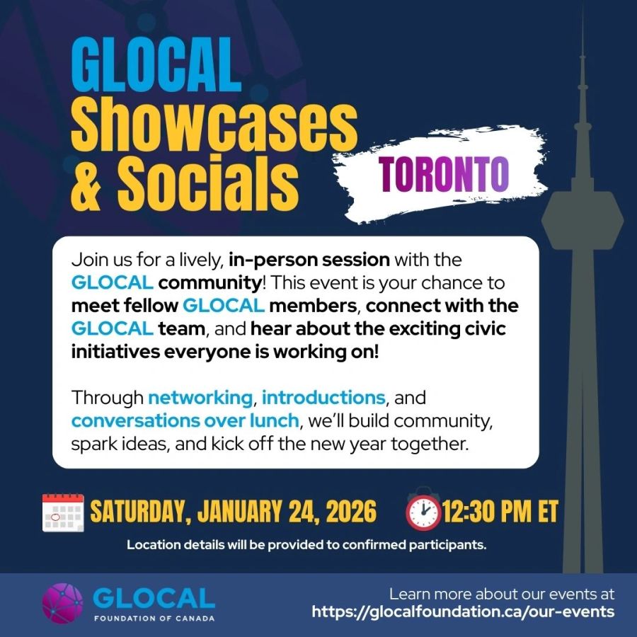 Toronto GLOCAL Showcases and Socials event poster.