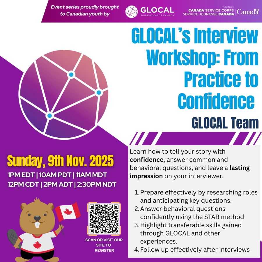 Poster for GLOCAL's Interview workshop.