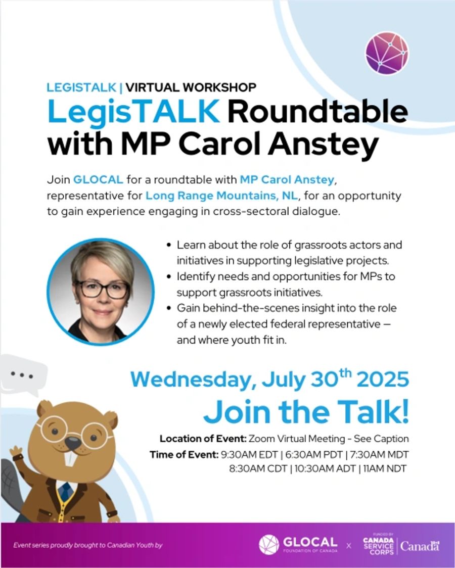 MP Carol Anstey speaking at LegisTALK, a GLOCAL workshop