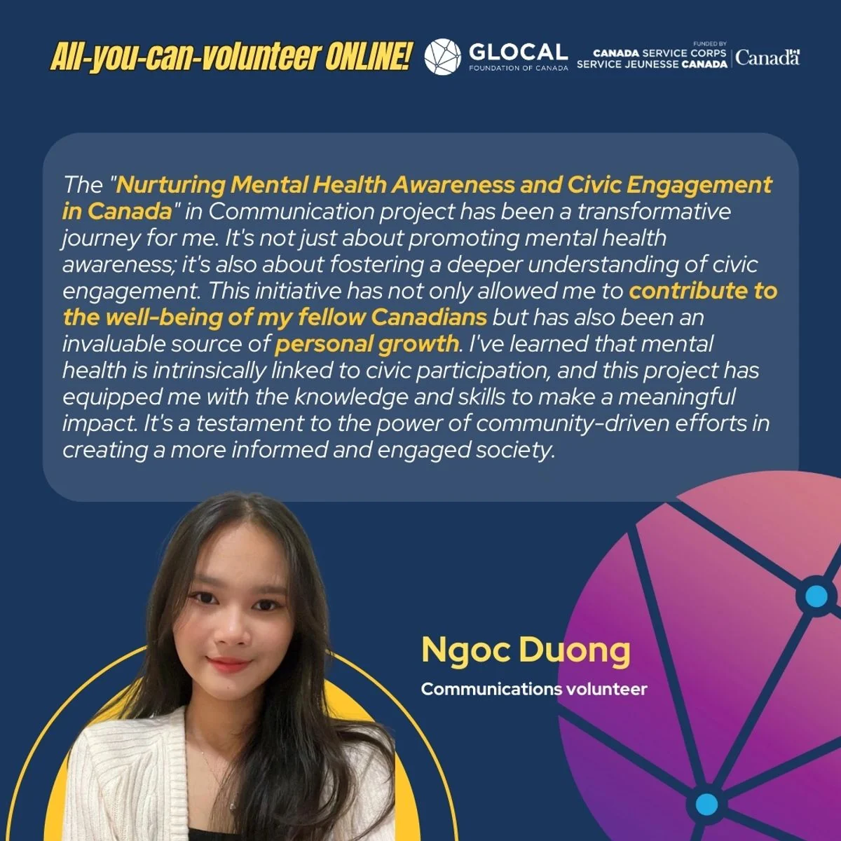 GLOCAL community testimonial