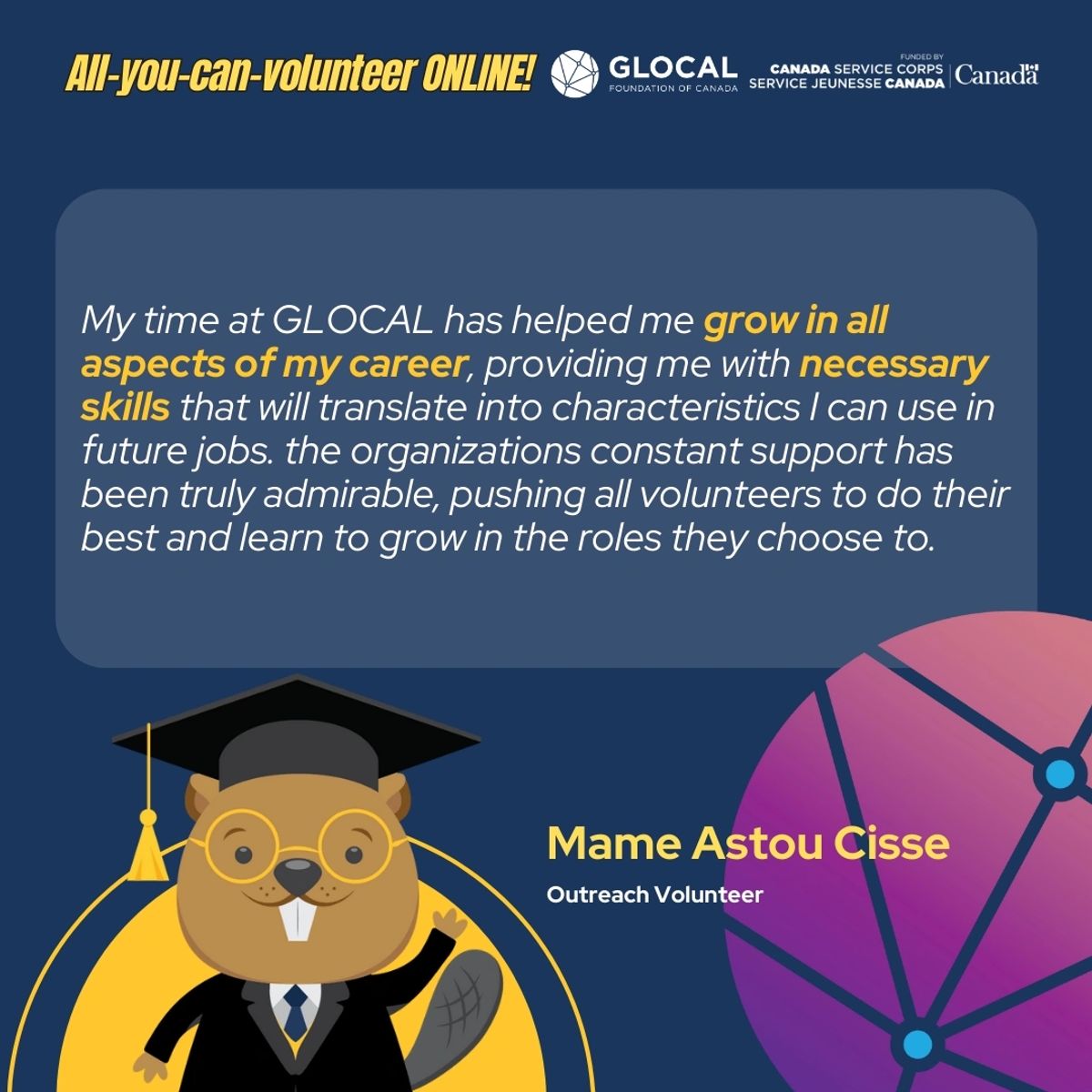 GLOCAL community testimonial